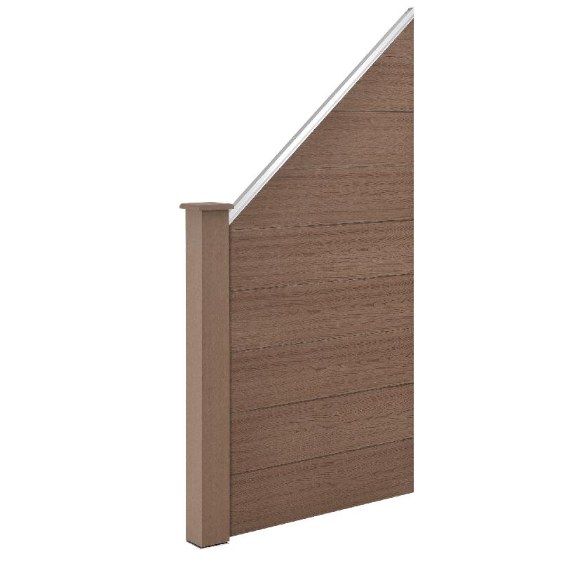 CLÔTURE DE JARDIN BRISE VUE BRISE VENT BOIS COMPOSITE 180 X 96 CM BRUN 03_0001476_0