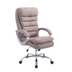 CLP Fauteuil de bureau XXL Vancouver Tissu Taupe - gris textile 1916925124_0