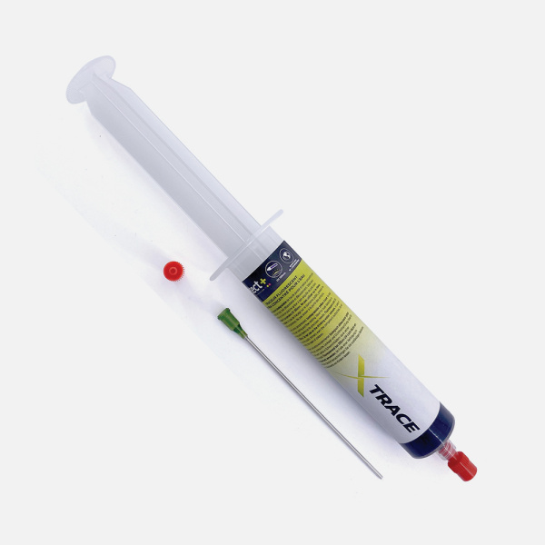 Colorant de traçage fluorescent biodégradable pour recherche de fuite sur piscine - XTRACE YELLOW - seringue 50 ml_0