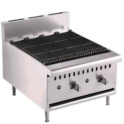 CombiSteel Grill Pierre de Lave au Gaz   2 brûleurs - 0641094299125_0