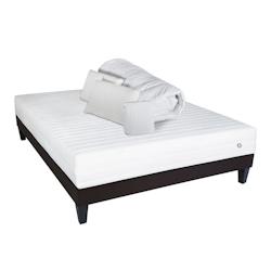 Ensemble   Matelas Latex Like + Sommier Bois + Accessoires 140x190 cm EGIO OLYMPE LITERIE - blanc Mousse à mémoire de forme 4BA.GA.K15.K.1419_0