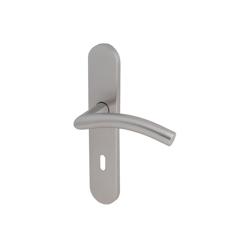 ENSEMBLE SUR PLAQUES SÉRIE JADE 1494 TYPE CLÉ L FINITION INOX BROSSÉ - HERACLES - B-INOX-SP19