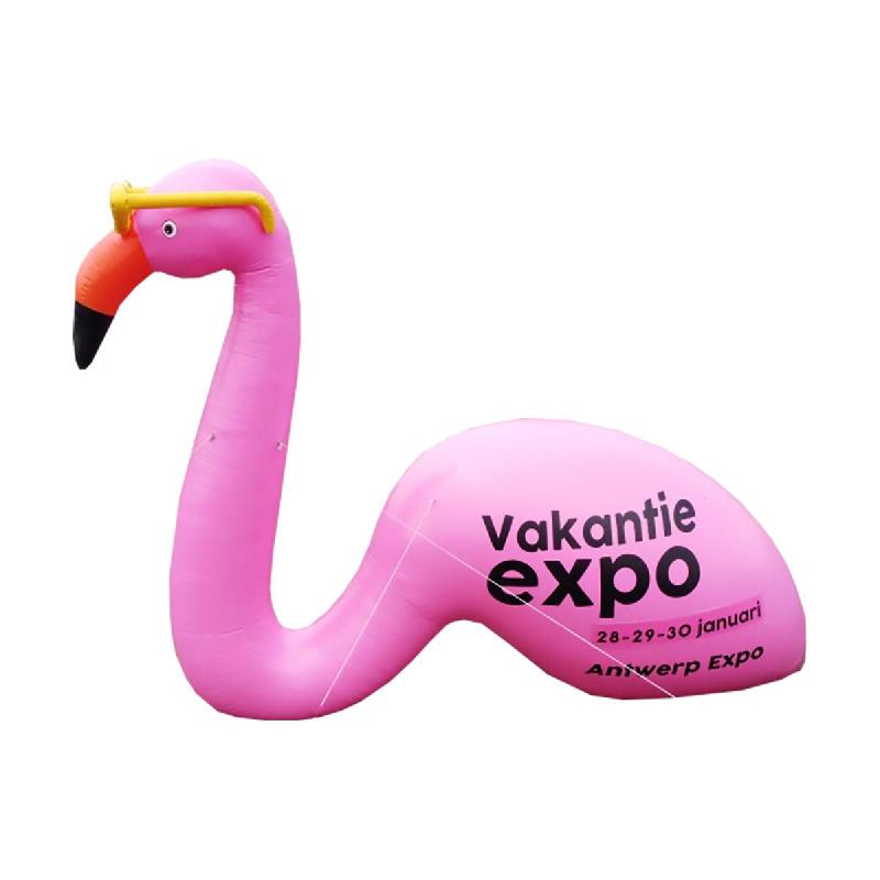 Flamant rose publicitaire gonflable - Réf. Pub03-CH - 13x3,7x10 m - Norme CE EN 14960_0