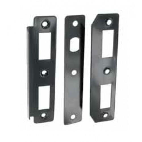 GÂCHE ET TÊTIÈRE INOX POUR SERRURE DE PORTAIL - NOIR TIRARD