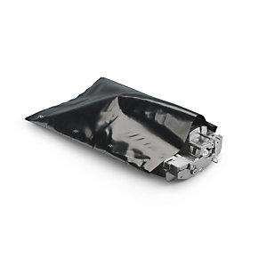 GAINE PLASTIQUE 50% RECYCLÉ NOIRE OPAQUE 100 MICRONS 120 MM X 350 M