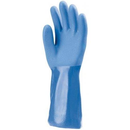 Gants enduits latex / nitrile - PVC bleu - Eurotechnique | 3768_0