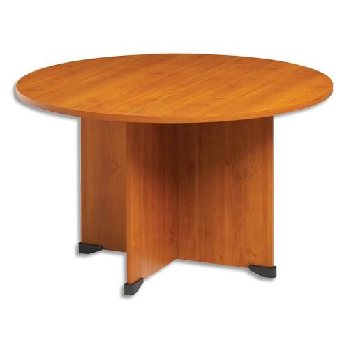 Gautier office table de réunion ronde jazz aulne gris anthracite - diamètre 120 cm, hauteur 74 cm_0
