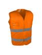Gilet de signalisation haute visibilité - Polyester orange - Tissu mesh aéré - Bandes rétro-réfléchissantes_0