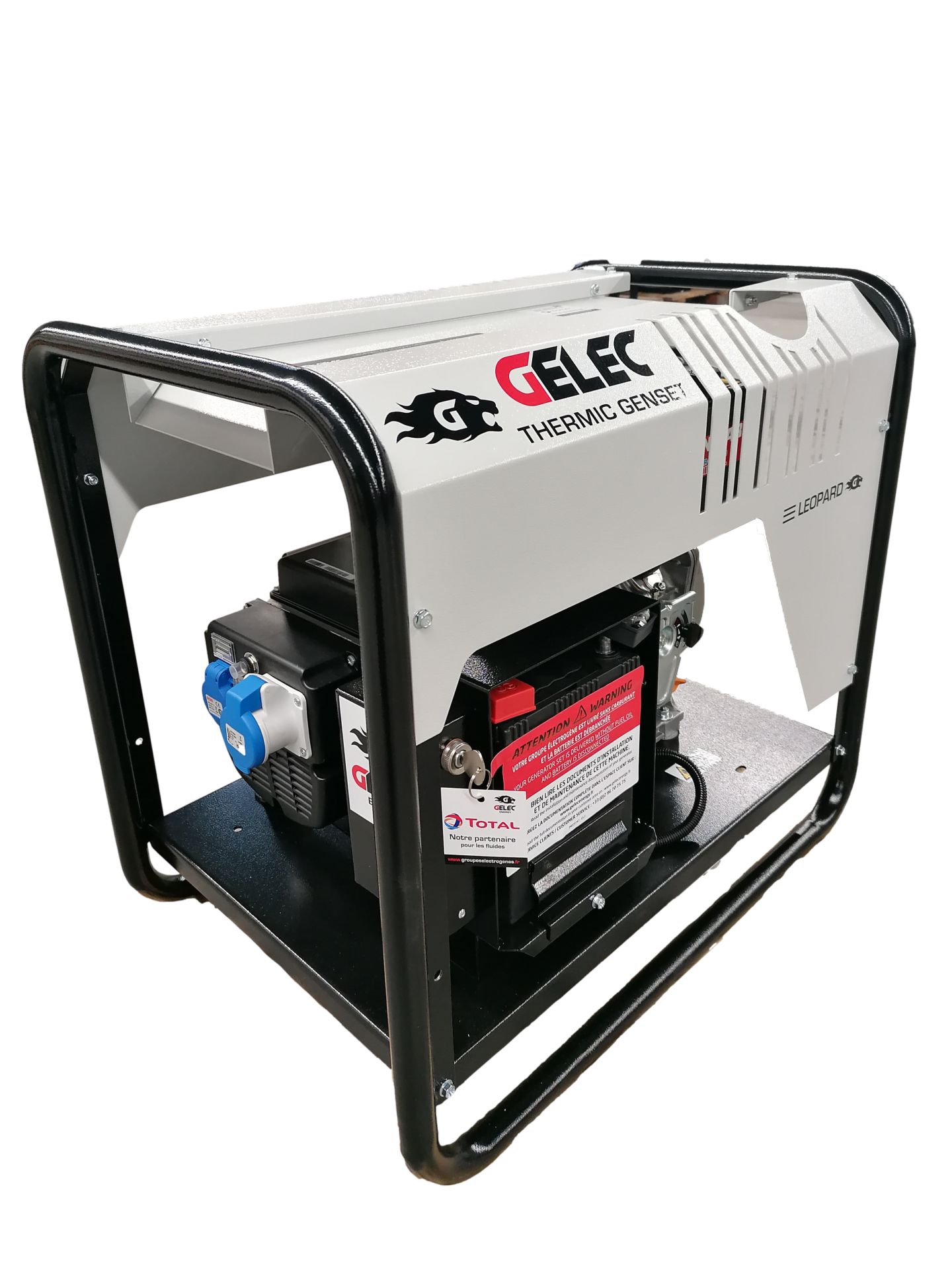 Groupe électrogène diesel mobile 4,5 kVA monophasé open - gamme LEOPARD - moteur Yanmar - démarrage électrique_0