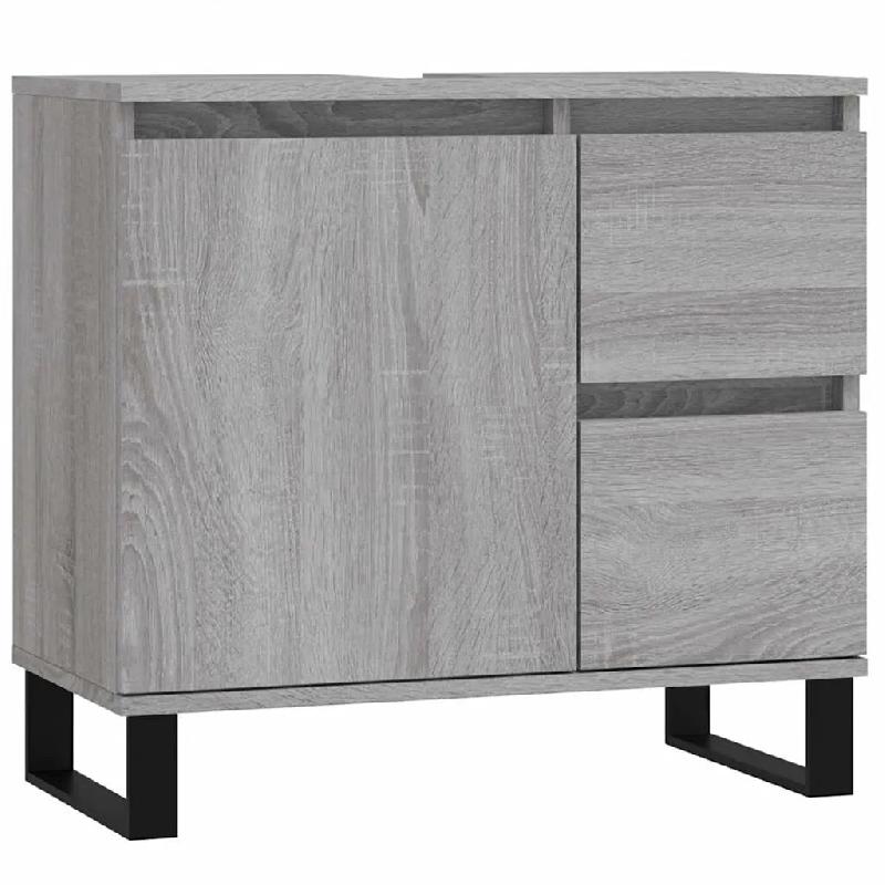 Helloshop26 - Armoire de bain design industriel rangement 65 x 33 x 60 cm en bois d'ingénierie sonoma gris 02_0049048 - gris Bois massif 3000235621671_0