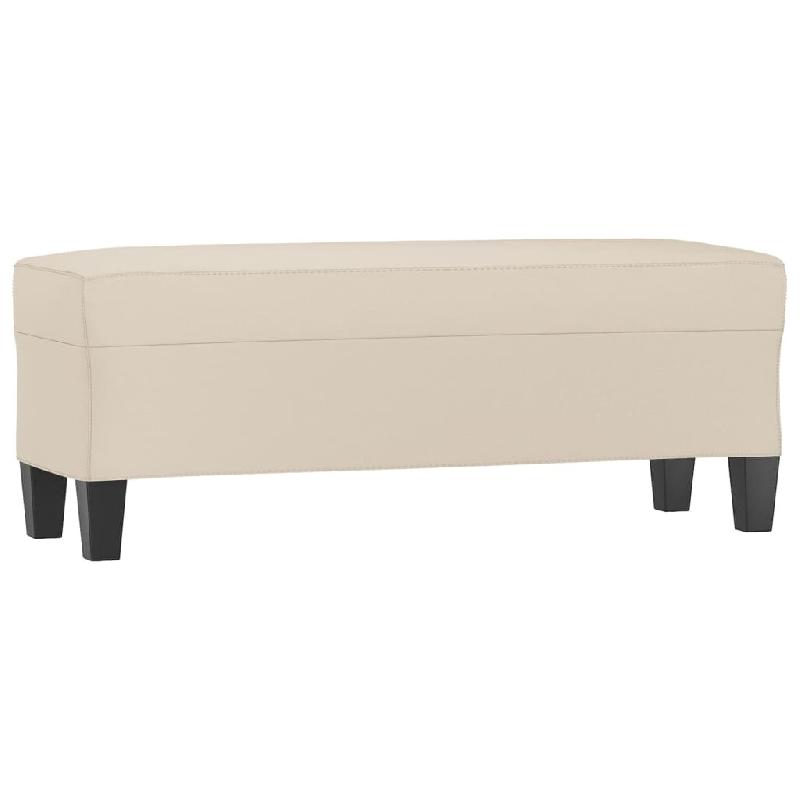 Helloshop26 - Banc banquette crème 100 x 35 x 41 cm tissu microfibre 02_0010486 - polyester 3000577582722_0