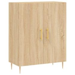 HELLOSHOP26 - Buffet bahut en bois d'ingénierie - 69,5 x 34 x 90 cm - Chêne sonoma avec pieds en métal_0