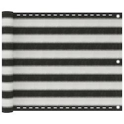 Helloshop26 - Écran de balcon PEHD 75 x 300 cm anthracite et blanc 02_0010335 - 3000563347762_0