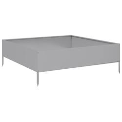 Helloshop26 - Jardinière bac lit surélevé plantes fleurs terrasse jardin de jardin 100 x 100 x 33,5 cm acier inoxydable Argent 02_0039285 - 3000218_0