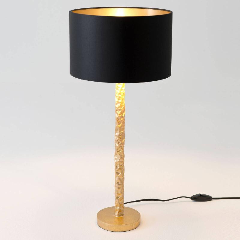HOLLÄNDER LAMPE TABLE CANCELLIERE ROTONDA NOIRE/DORÉE 57 CM
