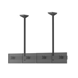 KIMEX Support plafond menu board pour 4 écrans TV 32'' - Hauteur 150 cm - gris 3700685423381_0