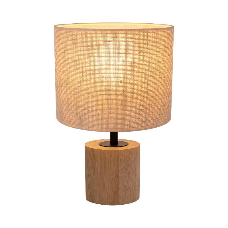 BRITOP LAMPE À POSER TIDAS, CHÊNE HUILÉ, Ø 20 CM, CRÈME