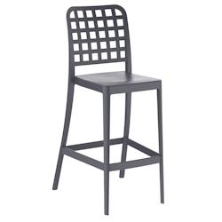 Ligne chr griglia chaise haute - gris fonce  carton de 4 - gris plastique polypropylène MCH-751302-GRFO_0