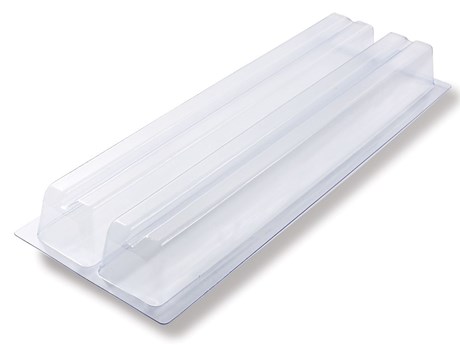 MOULE À BÛCHE RAINURÉE PVC 57 X 8 X 6 CM (VENDU PAR 10 PAIRES)