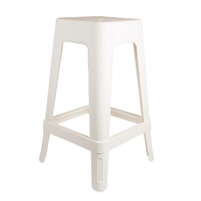 Pack 4 tabourets empilables Supra-tek polypropylène 58x56x81cm blanc_0
