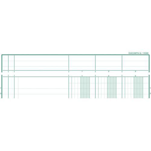PIQÛRE 297X21CM À TÊTE PARESSEUSE 3 COLONNES 80 PAGES - EXACOMPTA