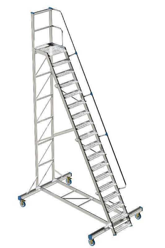 Plateforme de travail en aluminium - inclinaison 60° - 600 x 600 mm - Normée EN131.7_0