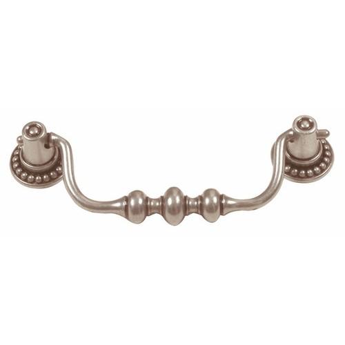 POIGNÉE 2 ATTACHES AVEC ROSACES PERLÉ-VIEUX BRONZE BRICOZOR