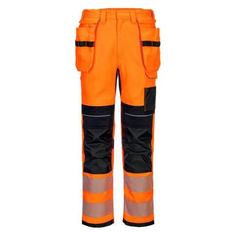 PORTWEST FR415 PANTALON DE TRAVAIL HOLSTER PW3 MODAFLAME HVO ORANGE/NOIR - TAILLE 40 - STANDARD