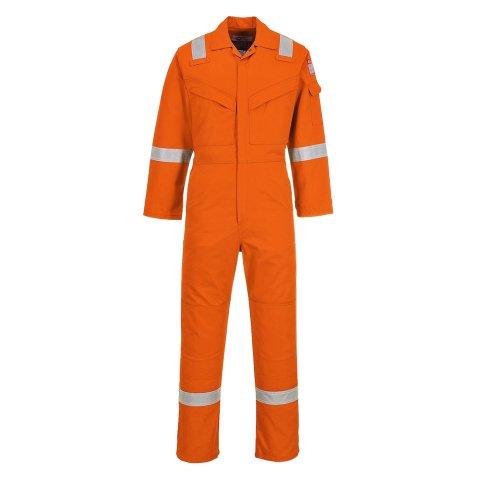 PORTWEST FR50 COMBINAISON FLAMME RÉSISTANT ET ANTISTATIQUE 350G TALL DE COULEUR ORANGE - TAILLE XL - LONG