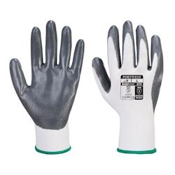 Portwest - Gants manutention enduit nitrile FLEXO GRIP spécial mécanicien Gris / Blanc Taille 8 - 5036146007042_0