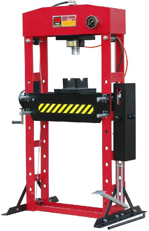 Presse hydraulique d'atelier 50T - Manuelle - 2 vitesses - Vérin à déplacement latéral_0