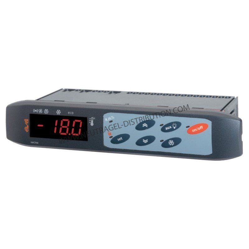 Régulateur analogique encastrable large IWC 740 - 230V - NTC avec fonctions de dégivrage et protection IP65_0