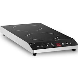 Royal Catering - Royal Catering Plaque À Induction Table De Cuisson Professionnelle RCIC-1800P6 (2 Foyers ø 22 cm, Minuterie, Jusqu’à 3 500 W, 60_0