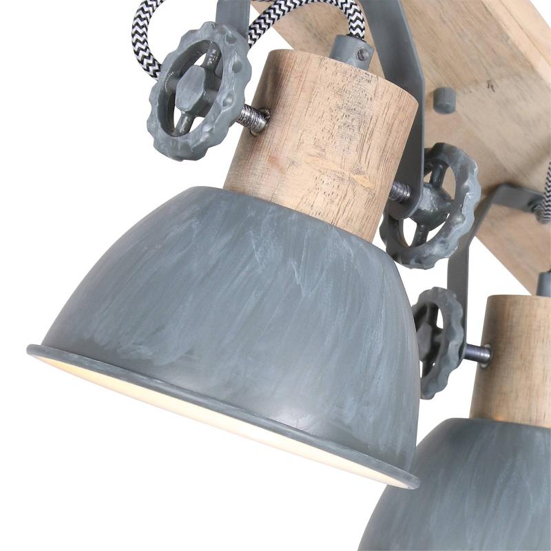 STEINHAUER SPOT POUR PLAFOND GEARWOOD, À 4 LAMPES, GRIS