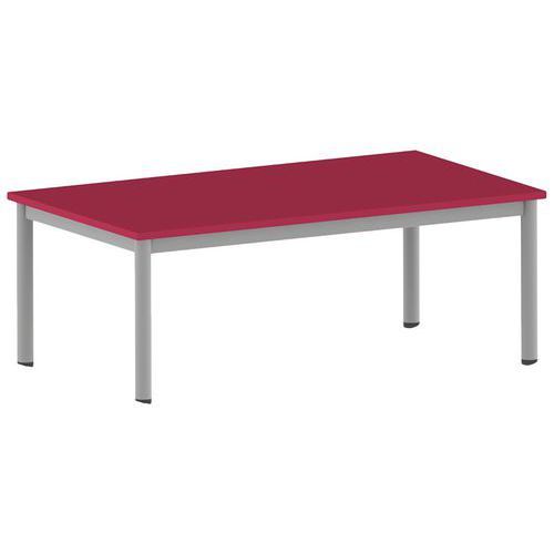 TABLE CARÉLIE 140 X 80 CM MOBILE T2 STRAT CERISE GRIS - MOBIDECOR