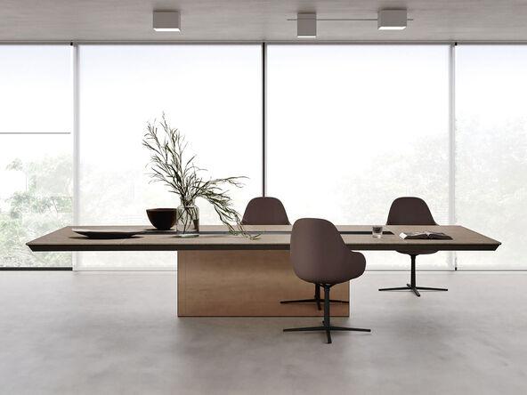 Table de réunion Artémis avec surface en grès cérame_0