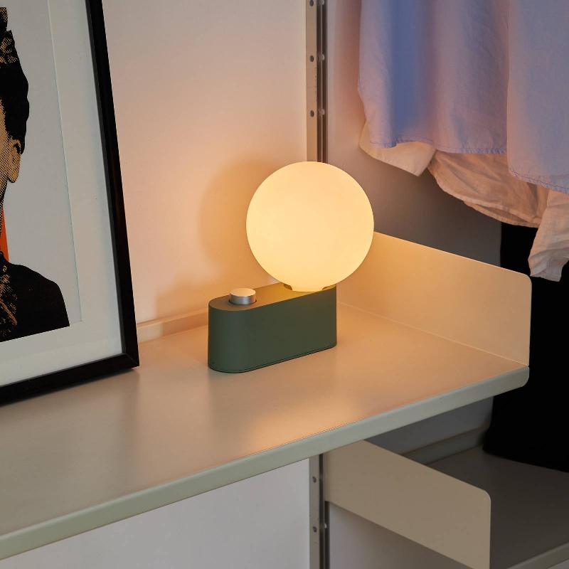TALA LAMPE À POSER ALUMINA, GLOBE, DIM-TO-WARM, VERT SAUGE