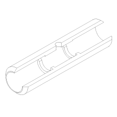 Tube graphite à partition - vie prolongée - ELC (10) pour spectromètre d'absorption atomique_0