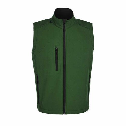 VESTE SANS MANCHE HOMME ZIPPÉE SOFTSHELL EN POLYESTER VERT BOUTEILLE