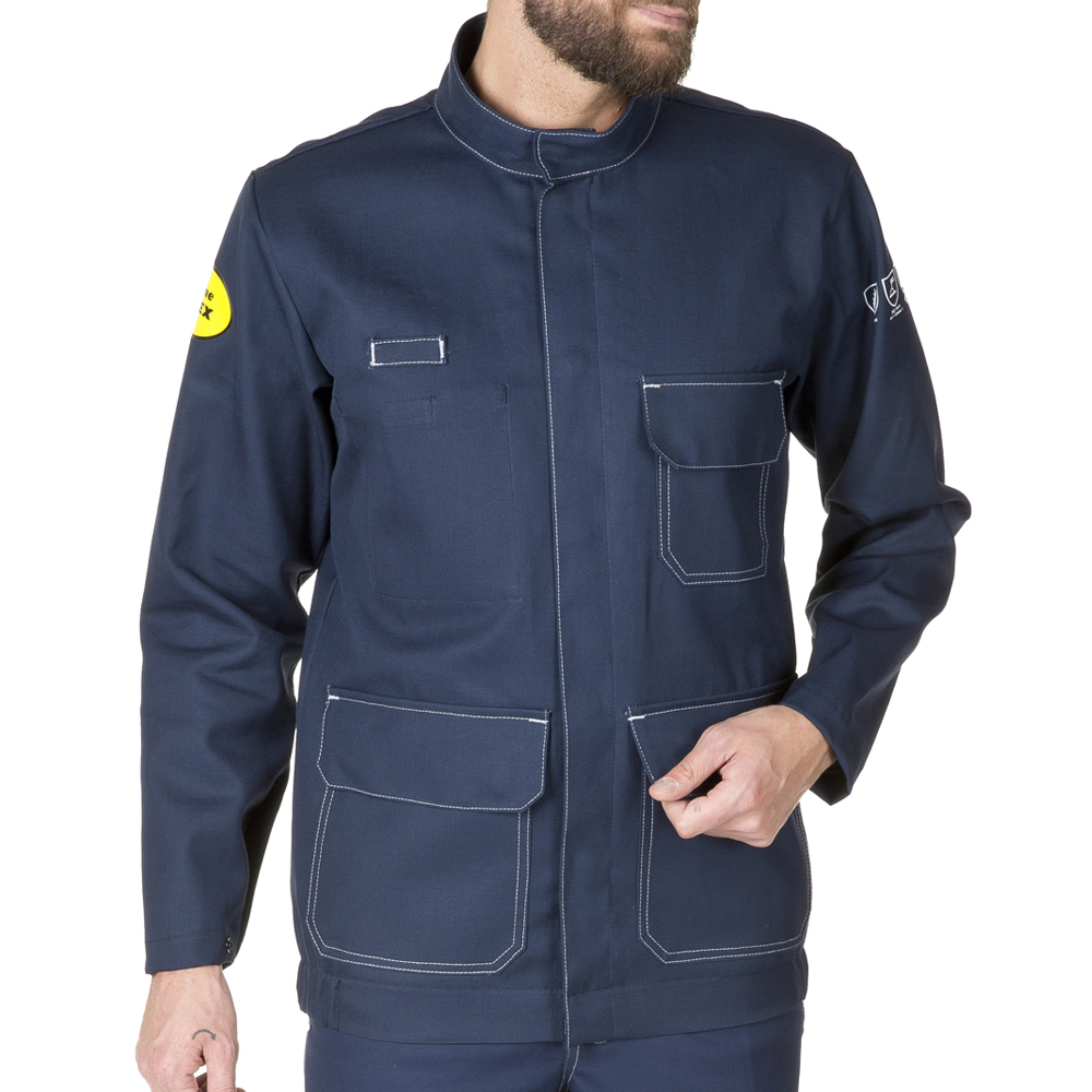 Veste TECHPROTECT tissu zone Atex 300g (Marine) - Normes EN ISO - PCVA10-T0 - Muzelle Dulac Hasson_0
