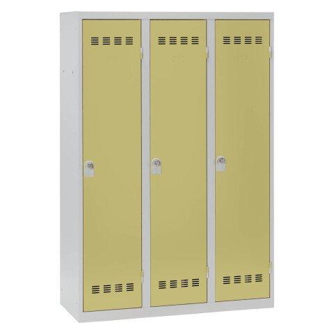 VESTIAIRE 3 COLONNES COLOR MONOBLOC INDUSTRIE SALISSANTE ANIS