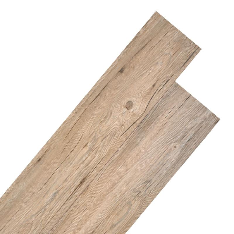 Vidaxl planches de plancher pvc 4,46 m² 3 mm marron chêne 146593_0