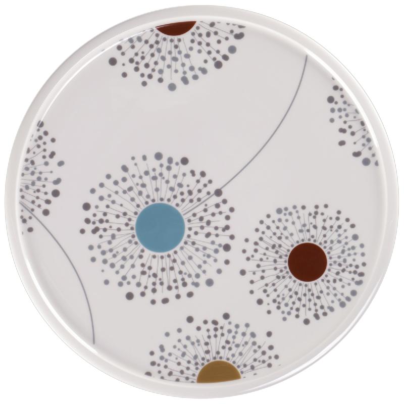 ASSIETTE COUPE PLATE BLANC PORCELAINE Ø 16,2 CM RAKSTONE EASE DÉCOR SPRING