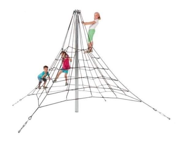 Araignée - Filet de pyramide à grimper pour parcs de loisirs - Norme EN 1176 - Âge 3 à 14 ans_0
