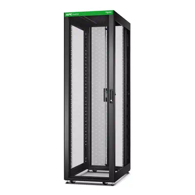 Baie EasyRack 600mm/42U/1000mm avec toit, sans panneau latéral, roulettes, noir_0