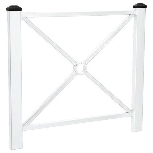 BARRIÈRE PAGODE 1.08 M - 2 POMMEAUX NOIRS - ZINC BLANC 9010 - PROCITY