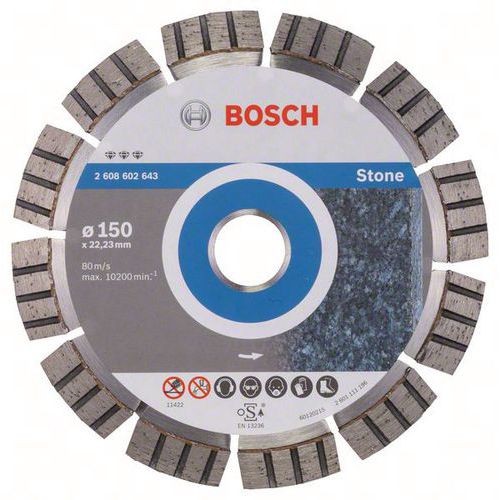 BOSCH 1 DISQUES À TRONÇONNER DIAMANTÉS BEST FOR STONE
