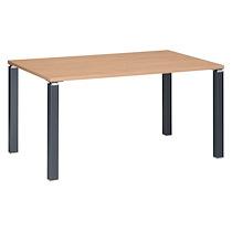 BUREAU DROIT L 140 CM CHÊNE CLAIR EXPRIM PIÈTEMENT MÉTAL ANTHRACITE