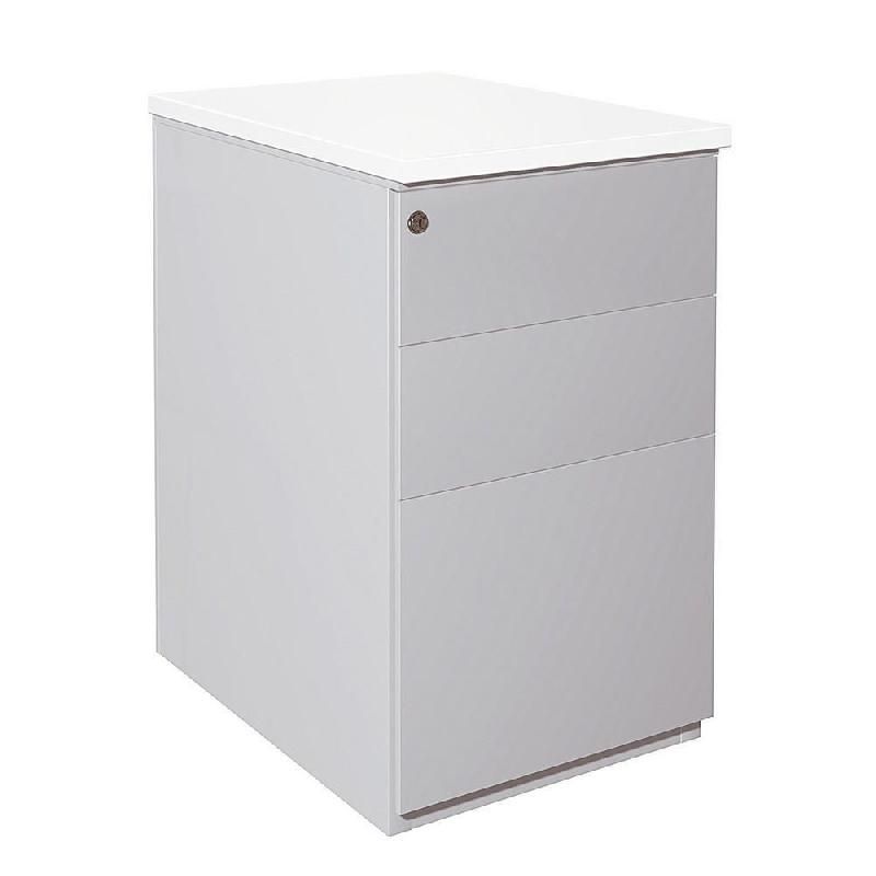 CAISSON HAUTEUR BUREAU MÉTAL PROFONDEUR 60 CM BLANC E LINK +