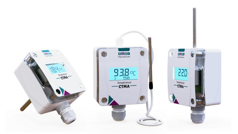 Capteur transmetteur de température avec afficheur - C2AI - Pt1000, IP65/IP68, multi-gamme 0-10V ou 4-20mA_0